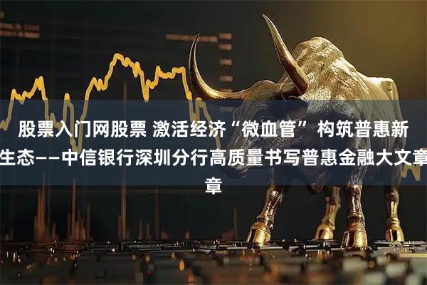 股票入门网股票 激活经济“微血管” 构筑普惠新生态——中信银行深圳分行高质量书写普惠金融大文章